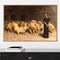 Daniel in the Lions Den 1872 by Briton Riviere Canvas Wall Art Print Framed